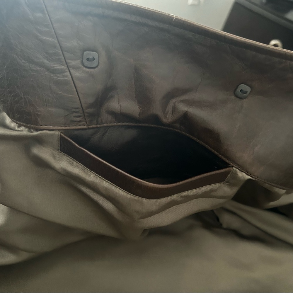 J. Crew Men's Brown Leather Jacket - Picture 6 of 11